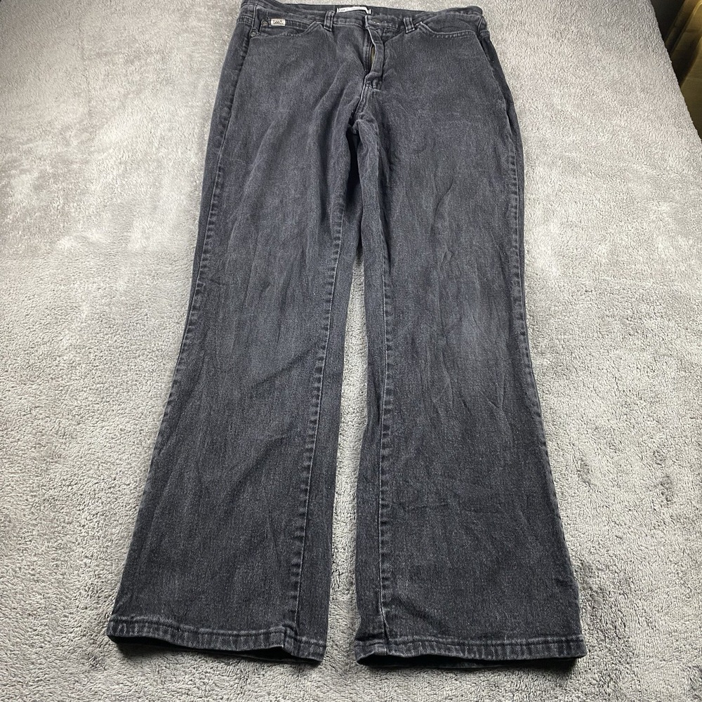 Lee at the Waist Relaxed Bootcut Jeans Womens 12 M 33x29 Black High Rise